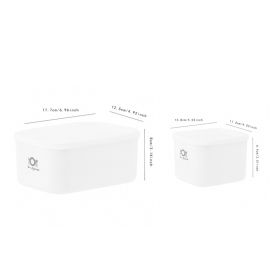 1/2pcs Refrigerator Storage Box; Reusable Frozen Food Storage Container With Lid; Suitable For Refrigerator Storage Of Salads; Snacks; Fruits; Vegetab