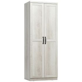 63" Kitchen Pantry Cabinet Storage with 5-Tier Shelving 2 Adjustable Shelves, Antique White