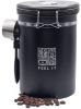 Stainless Steel Coffee Canister 21oz Airtight Kitchen Food Storage Container with Date Tracker CO2 Release Valve and Measuring Scoop For Ground Coffee
