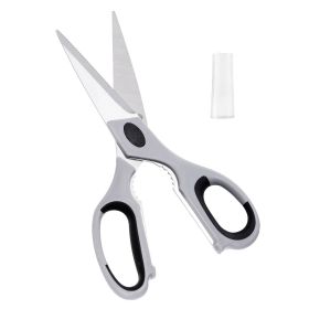 Kitchen Scissors, Durable Stainless Steel Kitchen Shears with Protective Sheath, Heavy Duty Cooking Shears Soft Grip Comfort Handle