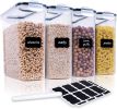 Cereal Containers Storage Set - 4 Piece Airtight Large Food Storage Containers(135.2oz), BPA Free Dispenser Plastic Cereal Storage Containers