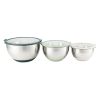 6-Piece Nesting Mixing Bowl Set with Easy Grip Transparent Lids - Green