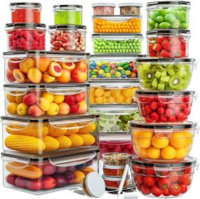 52 PCS Food Storage Containers with Lids Airtight (26 Lids 26 Containers)- Reusable Plastic Leakproof Meal-Prep Container for Kitchen Storage Organiza