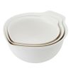 3-Piece Nesting Plastic Mixing Bowls Set, Porcelain