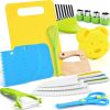 17 Pcs Kids Cooking Sets Real, Montessori Toddler Kitchen Tools, Kids Safe Knives for Ages 2-8