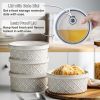 40 Oz Ramekins Ceramic Airtight Bowls Set of 4 - Large Mixing Bowls with Lids Set for Salad, Pho, Soup, Pasta, Dessert, Serving, Oatmeal