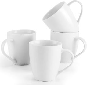 White Coffee Mugs Set of 4, 16 Ounce Mug with Handles, Ceramic Coffee Cups, Porcelain Mugs Sets, Large Coffee Mugs for Coffee, Tea, Hot Cocoa, Milk