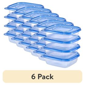 6 pack Plastic Square Food Storage Container