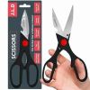 Food Scissors, Sharp Scissors with Nutcrackers, Bottle Opener, Can Opener, Vegetable Cutting Scissors, Chopping Scissors