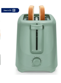 Mainstays 2-Slice Toaster with 6 Shade Settings and Removable Crumb Tray, Sage Green