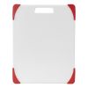 Farberware 11-inch X14-inch Nonslip Poly Cutting Board with Red Corners
