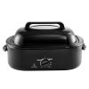 Electric Roaster Oven, 20 QT Turkey Roaster Oven with Self-Basting Lid, 1450W Roaster Oven with Defrost & Warm Function, Adjustable Temperature