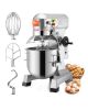 Commercial Food Mixer 20Qt 750W 3 Speeds Adjustable 105 180 and 408 RPM Food Processor Heavy Duty with Stainless Steel Bowl Dough Hooks Whisk Beater f