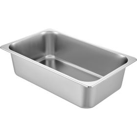 6 Pack Steam Table Pans 20.9 x 12.8 x 5.9 Inch Deep Steam Table Pan Full Size 20.5L Deep Food Container Stainless Steel Oven Tray Hotel Pans Anti-Jam