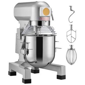 Commercial Food Mixer, 28.5L Commercial Stand Mixer with 3 Adjustable Speeds, 1100W Dough Mixer with Stainless Steel Bowl and 3 Mixing Attachments