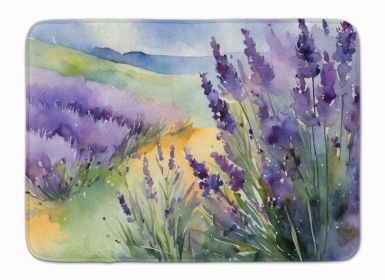 Lavender in Watercolor Memory Foam Kitchen Mat Machine Washable Anti-Fatigue Mat Cushion Comfort Bath Mat or Kitchen Rug