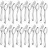 Walchoice 24-Piece Fork and Spoon Set, Stainless Steel Silverware Set for Home & Restaurant, Metal Flatware Cutlery Set, Mirror Polished