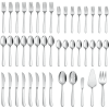 Vesteel 45 Piece Modern Silverware Set with Serving Utensils, Stainless Steel Flatware Cutlery Set for 8