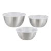 6-Piece Brushed Stainless Steel Mixing and Storage Bowl Set with Lids