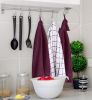 Towels - Kitchen Towels 12 Pack, 15 x 25 Inches, 100% Ring Spun Cotton Super Soft and Absorbent Linen Dish, Tea and Bar Towels Set, Burgundy