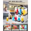 Commercial Frozen Drink Maker, 15Lx3 Triple Tank Slushy Machine, 180 Cups Stainless Steel Margarita Smoothie Frozen Drink Machine