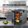 Insulated Food Pan Carrier, 82 Qt Hot Box for Catering, LLDPE Food Box Carrier with Double Buckles, Front Loading Food Warmer with Handles