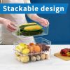 Pantry Organizers and Storage, 8 Pack Snack Organizer for Pantry Shelf,Food Storage Bins with Divider,Clear Containers for Organizing