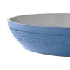 Riverside Embossed 8-inch Aluminum Frying Pan with Spatula, Blue