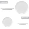 Miibox White Dinnerware Set,20-Piece Service For 4,with Dinner Plates,Salad Plate,Bowls,Mugs and Teaspoons,Porcelain Durable for Christmas,Halloween