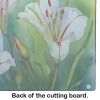 NEW Utah Sego Lilies in Watercolor Glass Cutting Board Decorative Tempered Glass Kitchen Cutting and Serving Board Large Size Chopping Board