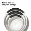 3-Piece Mixing Bowl Set with Easy-Grip Handles, Non-Skid Bottoms Nesting