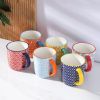 10 oz Coffee Mugs Set of 6 with Handle, Coffee Cups Ceramic for Cappuccino Latte Cocoa Milk Tea, Dishwasher Microwave Safe, Assorted Colors