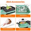 Electric Hot Pot with Grill,1600W 3-in-1 Smokeless Raclette Table Grill for Kitchen, Barbecue Shabu Hot Pot with Non-Stick Cooking Removable Plate