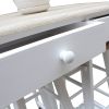 Foldable With Wooden Handle Semicircle Dining Cart With Round Stools White Replacement code: 37144410