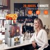 Commercial Orange Juicer Machine, 120W Automatic Feeding Juice Extractor, Stainless Steel Juice Extractor for 25 Oranges Per Minute