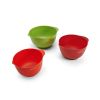 Classic Set of 3 Plastic Mixing Bowls in Assorted Colors