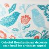 Keepsake Floral 3-Piece Ceramic Mixing Bowl Set