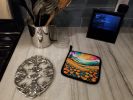 NEW Colorful California poppies Pair of Pot Holders Kitchen Heat Resistant Pot Holders Sets Oven Hot Pads for Cooking Baking BBQ, 7 1/2 x 7 1/2