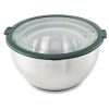 6-Piece Nesting Mixing Bowl Set with Easy Grip Transparent Lids - Green