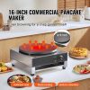Electric Crepe Maker, 16-Inch Commercial Crepe Machine, 1700W Flat Plate Crepe Griddle, Nonstick Stainless Steel Pancake Making Machine
