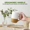 Large Ceramic Coffee Mug Set of 4, 16 oz Tea Cups with Handle, Porcelain Mug for Latte, Hot Tea, Cappuccino, Milk, Cocoa