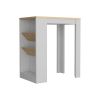 Kenton Kitchen Island with Two Bottle Organizer and Shelf
