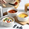 40 Oz Ramekins Ceramic Airtight Bowls Set of 4 - Large Mixing Bowls with Lids Set for Salad, Pho, Soup, Pasta, Dessert, Serving, Oatmeal