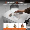 2200W Commercial Soft Ice Cream Machine 3 Flavors 5.3 to 7.4Gallon per Hour PreCooling at Night Auto Clean LCDPanel for Restaurants Snack Bar, Sliver