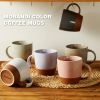 Morandi Color Ceramic Coffee Mugs Set of 6 (Large),18 oz Coffee Cups with Handle, Latte Mug, Big Mug for Women, Men, Great for Tea Hot Chocolate