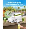 Commercial Sugar Cane Juicer, 110LBS/H High Output Sugarcane Juicer Machine with 3 Stainless Steel Rollers, 2.4" Large Inlet
