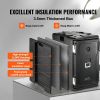 Insulated Food Pan Carrier, 109 Qt Hot Box for Catering, LLDPE Food Box Carrier w/Double Buckles, Front Loading Food Warmer w/Handles