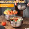 Mixing Bowls with Airtight Lids, 26Pcs Stainless Steel Bowls Set, 3 Grater Attachments Black Non-Slip Bottoms Size 7, 4, 2.5, 2.0,1.5, 1QT