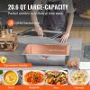 3-Pan Commercial Food Warmer, 3 x 20.6QT Electric Steam Table, 1500W Professional Buffet Catering Food Warmer with Acrylic Sneeze Guard