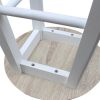 Foldable With Wooden Handle Semicircle Dining Cart With Round Stools White Replacement code: 37144410
